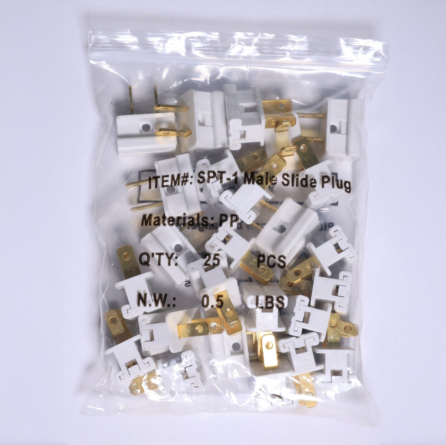White Male Plug SPT-1