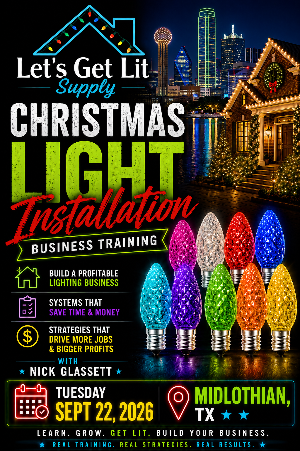Christmas Light Installation Business Training in Midlothian, TX September 22, 2026