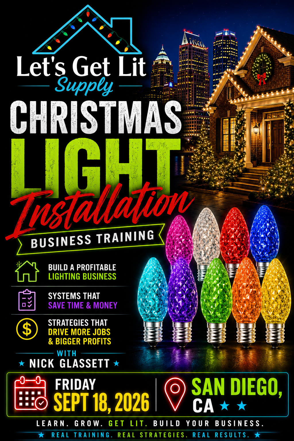 Christmas Light Installation Business Training in San Diego, CA September 18, 2026