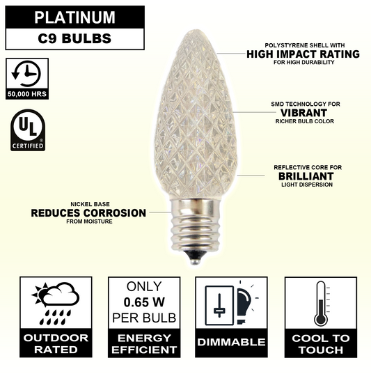 C9 Bulb Pure White - Platinum