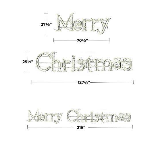 Merry Christmas Wire Frame Sign with Warm White (Classic White) LED lights