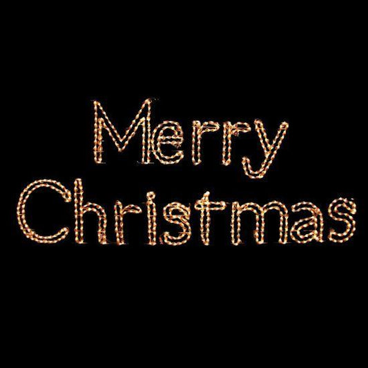 18ft Merry Christmas Warm White (Classic) Sign