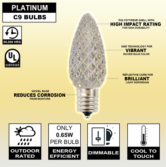 C9 Bulb Warm White - Platinum