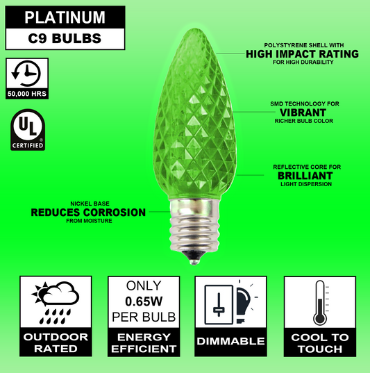 C9 Bulb Green - Platinum