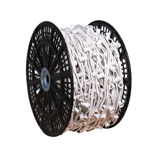 White C7 Socket Cord Spool