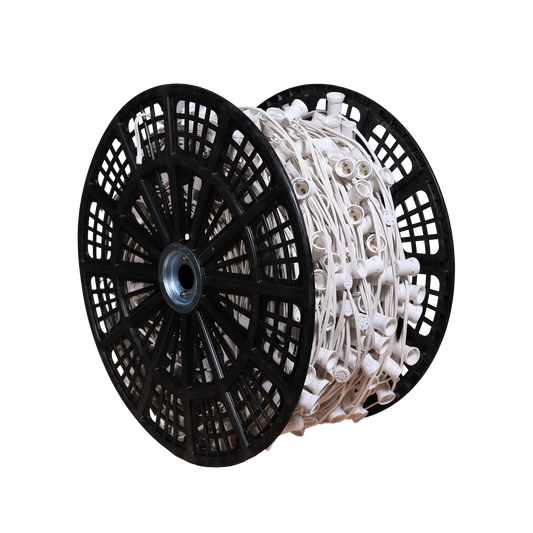 White C9 Socket Cord Spool