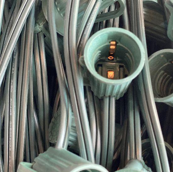 Up close on a C9 socket cord