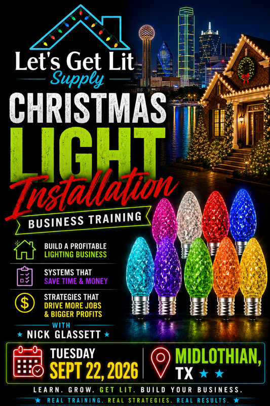 Christmas Light Installation Business Training in Midlothian, TX September 22, 2026