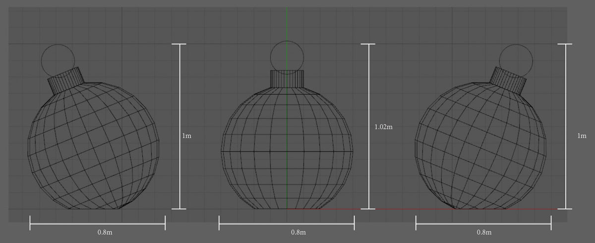 Giant Pre-Lit LED Brilliant Ornaments (3)