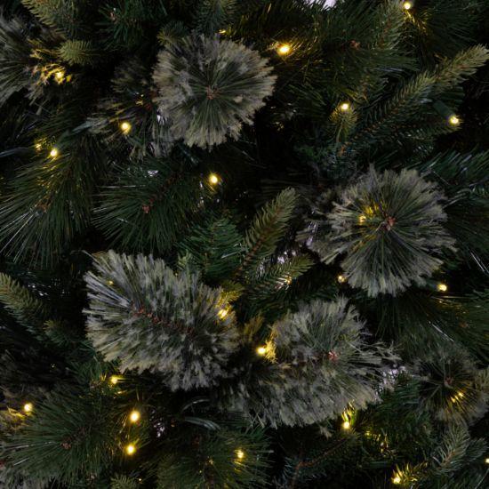 Scotch Pine Christmas Tree with 3mm RGBWW LED lights closeup