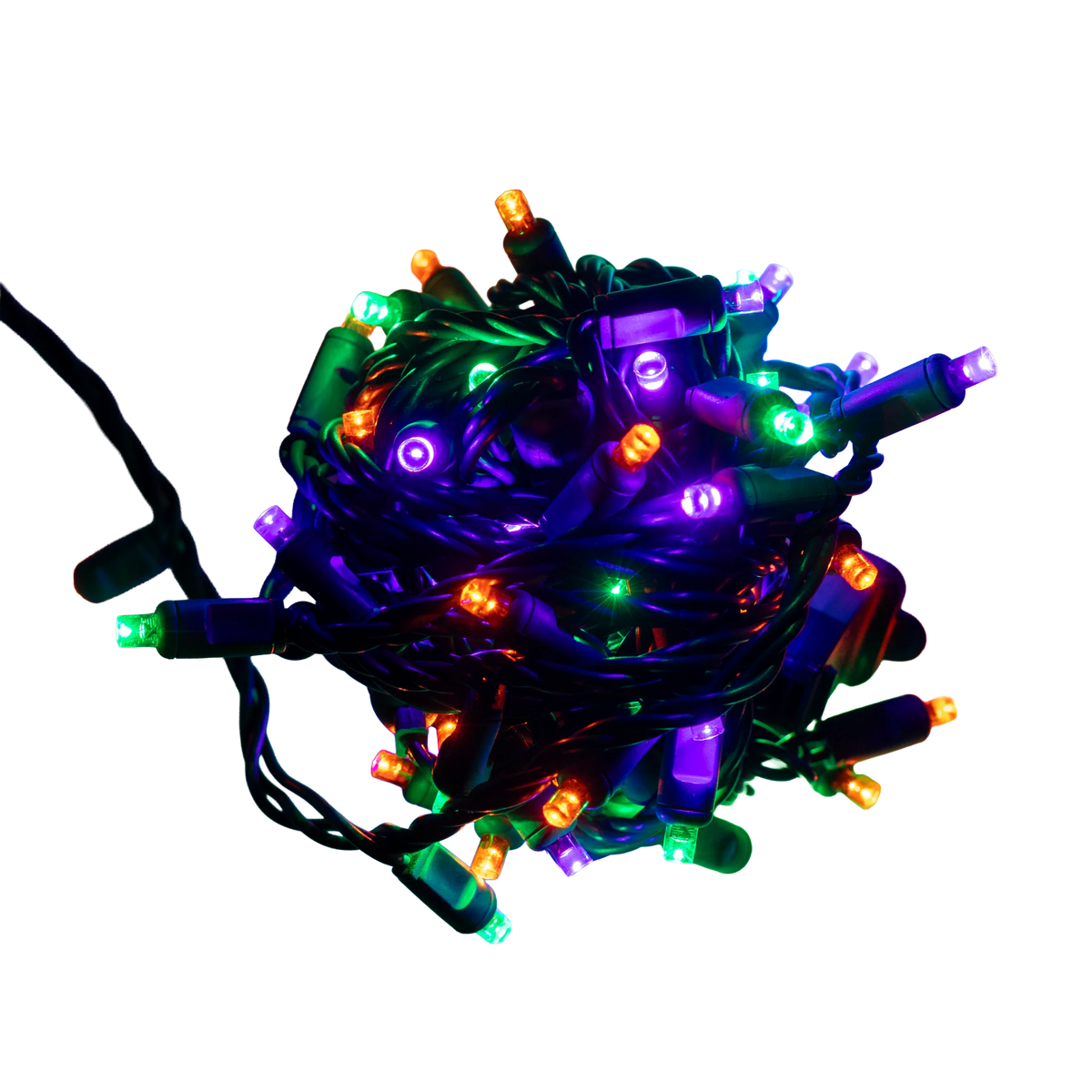 Halloween (Purple/Orange/Green) 5mm Mini Lights - Platinum 70L