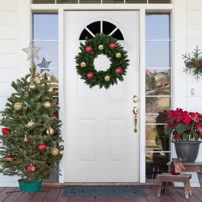 Lush Mixed Pine Artificial Christmas Wreath, 24-Inch, Unlit