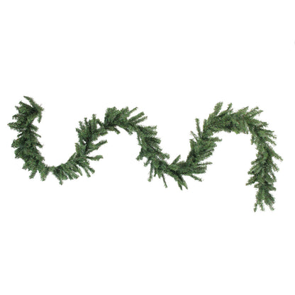 100' x 14" Green Canadian Pine Commercial Length Artificial Christmas Garland, Unlit