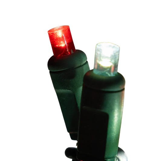 Mini luces blanco frío/rojo de 5 mm - Platino 70L